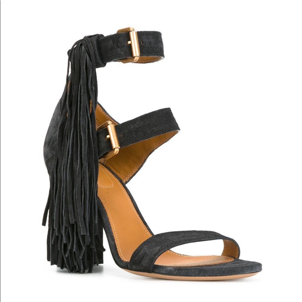 Chloe heels with fringe